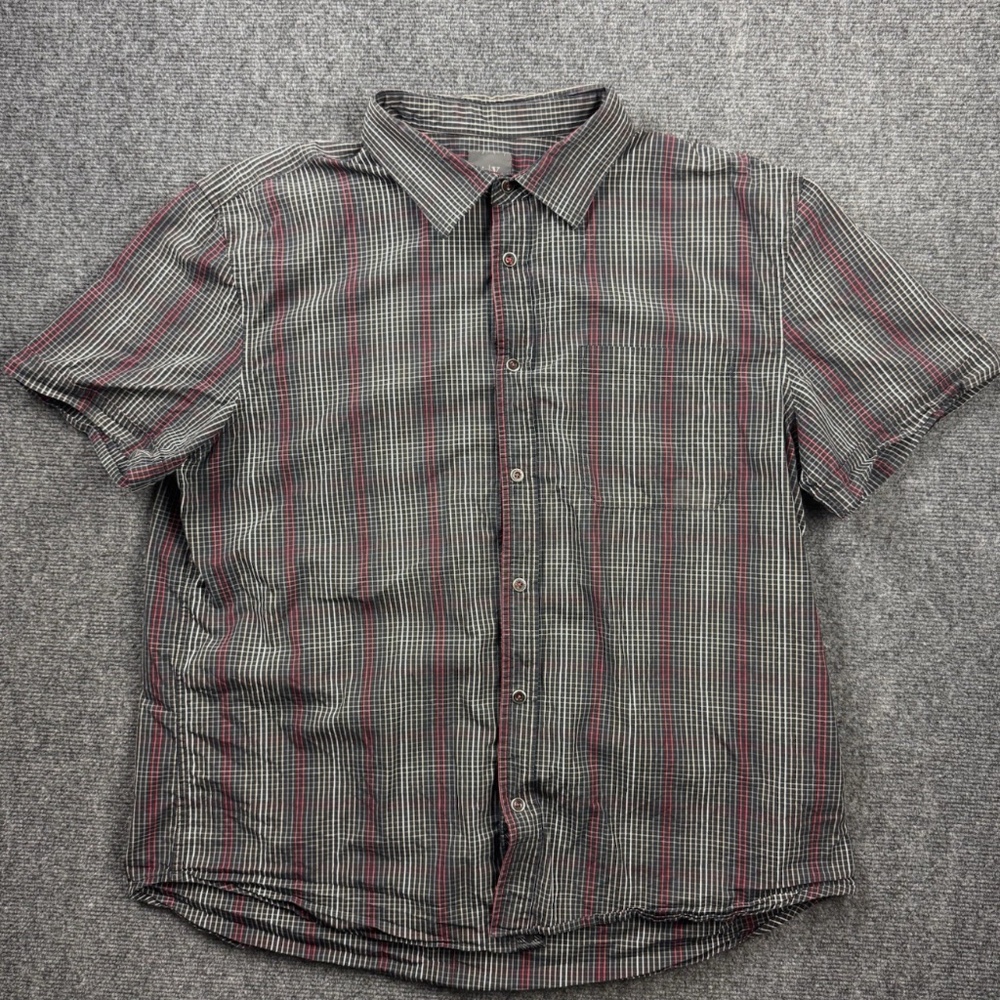 Armani Exchange Men’s Short Sleeve Plaid Button Up Shirt Size XL